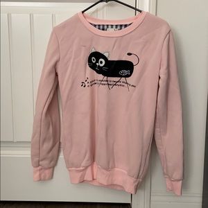 Pink cat sweatshirt